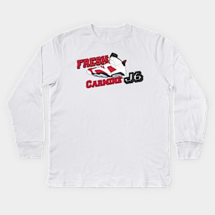 carmine 6s Kids Long Sleeve T-Shirt